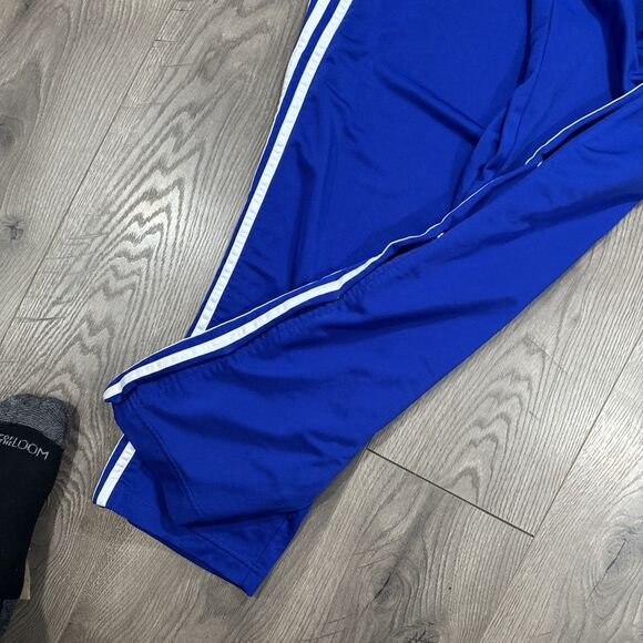 Vintage Adidas Breakaway Pants Royal Blue Basketball Warm Up Y2K 3 Stripe Medium - Picture 2 of 6